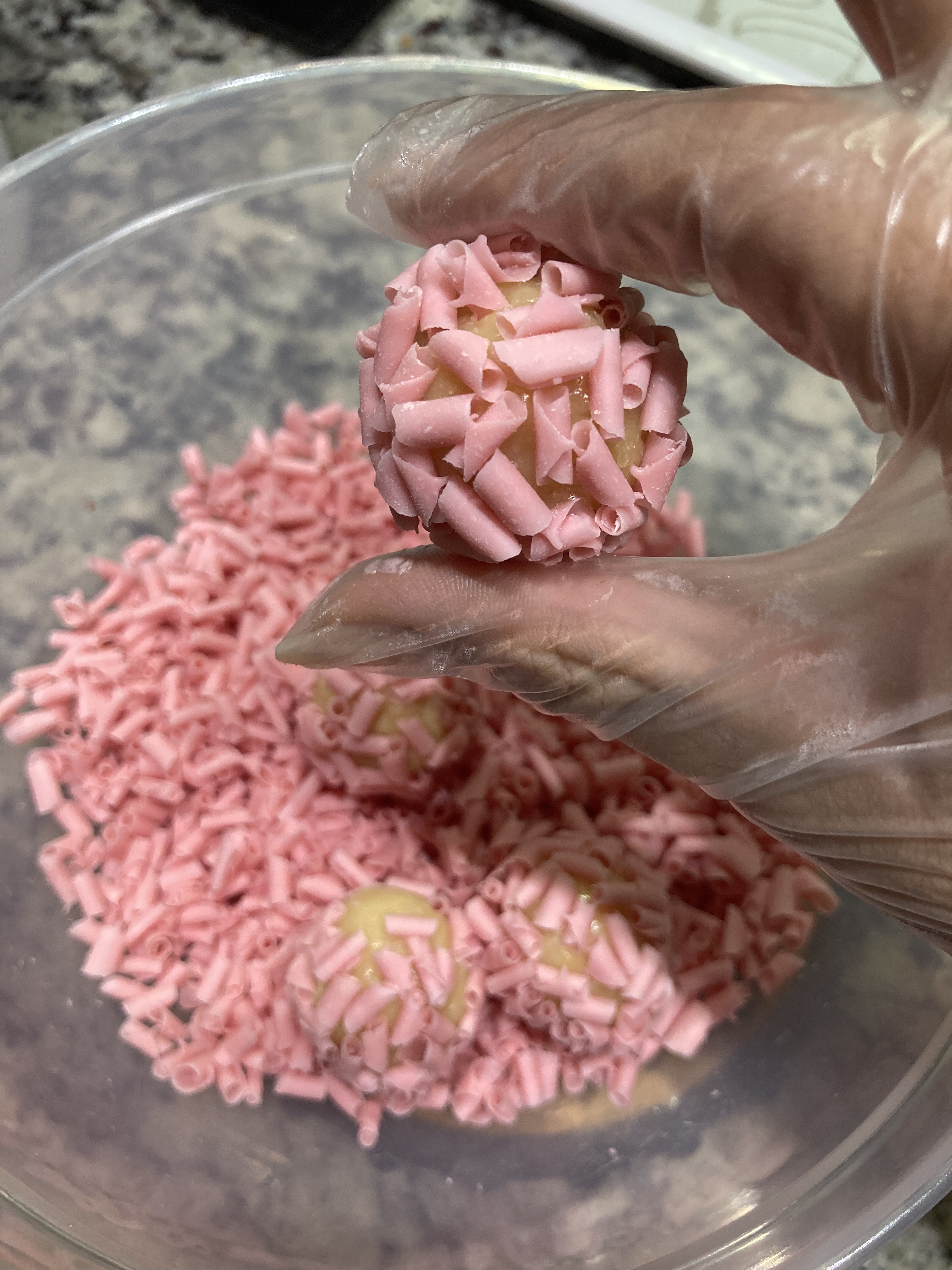 Hands holding Brigadeiro